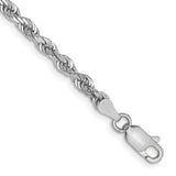 14k White Gold 3.35mm D/C Quadruple Rope Chain