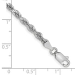 14k White Gold 3.35mm D/C Quadruple Rope Chain