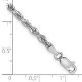 14k White Gold 3.35mm D/C Quadruple Rope Chain