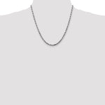 14k White Gold 4.0mm D/C Quadruple Rope Chain