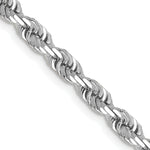 14k White Gold 4.0mm D/C Quadruple Rope Chain