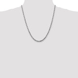 14k White Gold 4.0mm D/C Quadruple Rope Chain