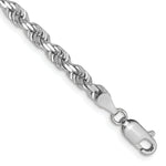 14k White Gold 4.0mm D/C Quadruple Rope Chain