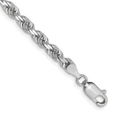 14k White Gold 4.0mm D/C Quadruple Rope Chain