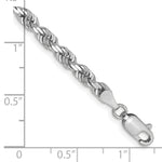14k White Gold 4.0mm D/C Quadruple Rope Chain
