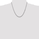 14k White Gold 4.5mm D/C Quadruple Rope Chain