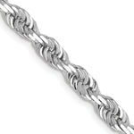 14k White Gold 4.5mm D/C Quadruple Rope Chain