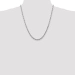 14k White Gold 4.5mm D/C Quadruple Rope Chain