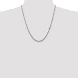 14k White Gold 4.5mm D/C Quadruple Rope Chain