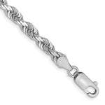 14k White Gold 4.5mm D/C Quadruple Rope Chain