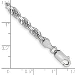 14k White Gold 4.5mm D/C Quadruple Rope Chain