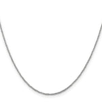 14K White Gold 1.1mm Ropa Chain