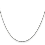 14K White Gold 1.1mm Ropa Chain