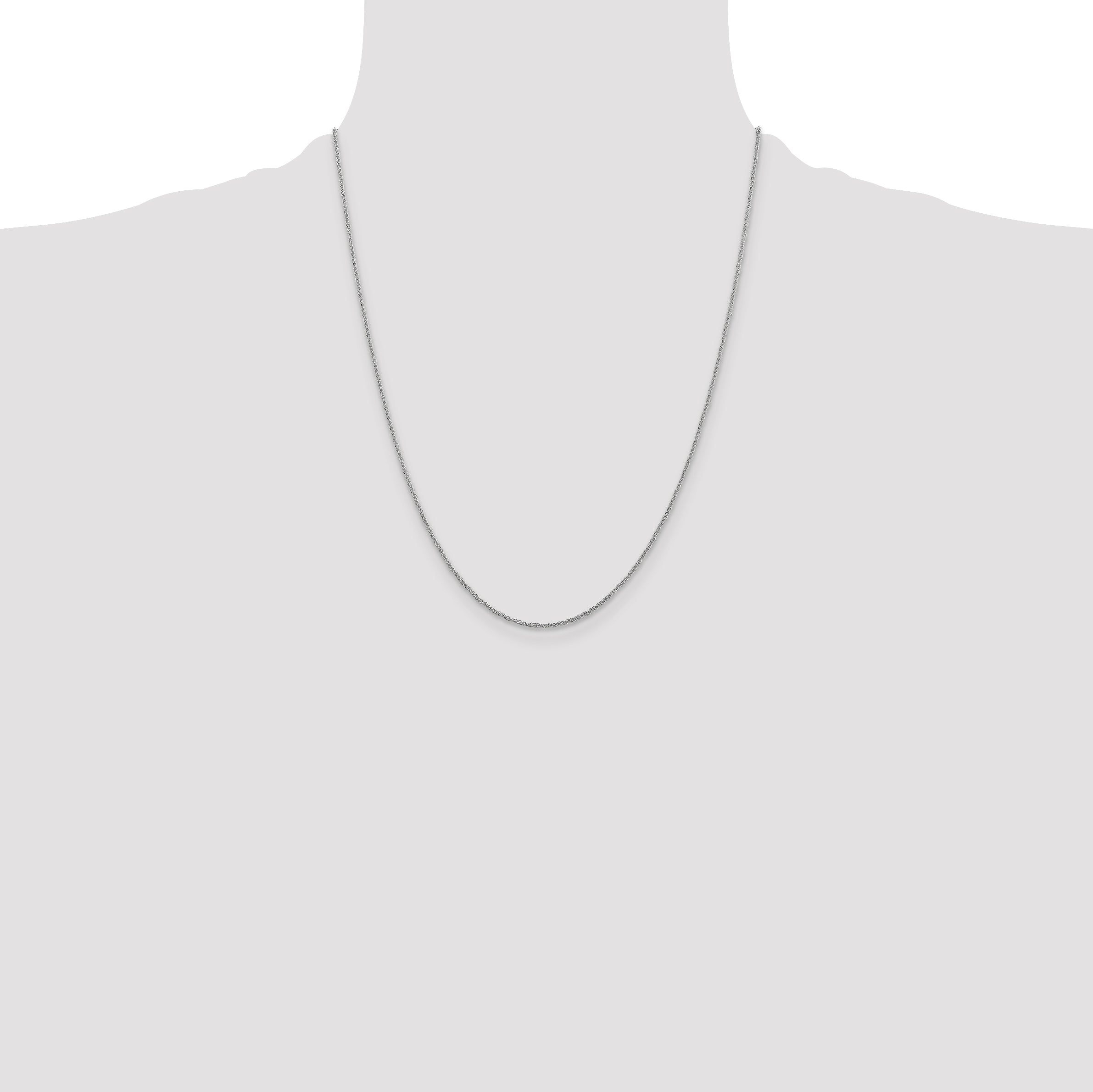 14K White Gold 1.1mm Ropa Chain
