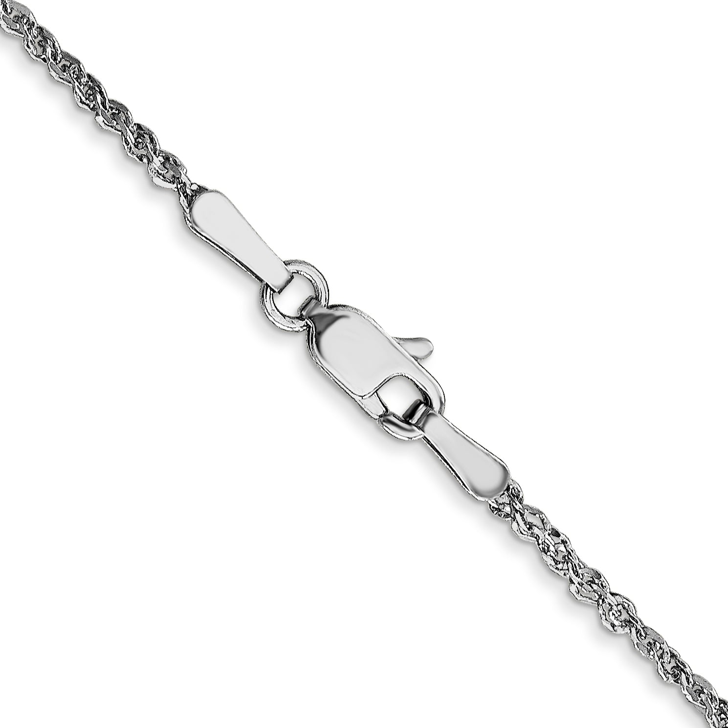 14K White Gold 1.7mm Ropa Chain