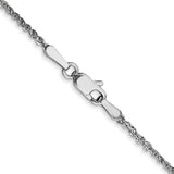 14K White Gold 1.7mm Ropa Chain