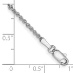 14K White Gold D/C 1.7mm Ropa Chain Anklet