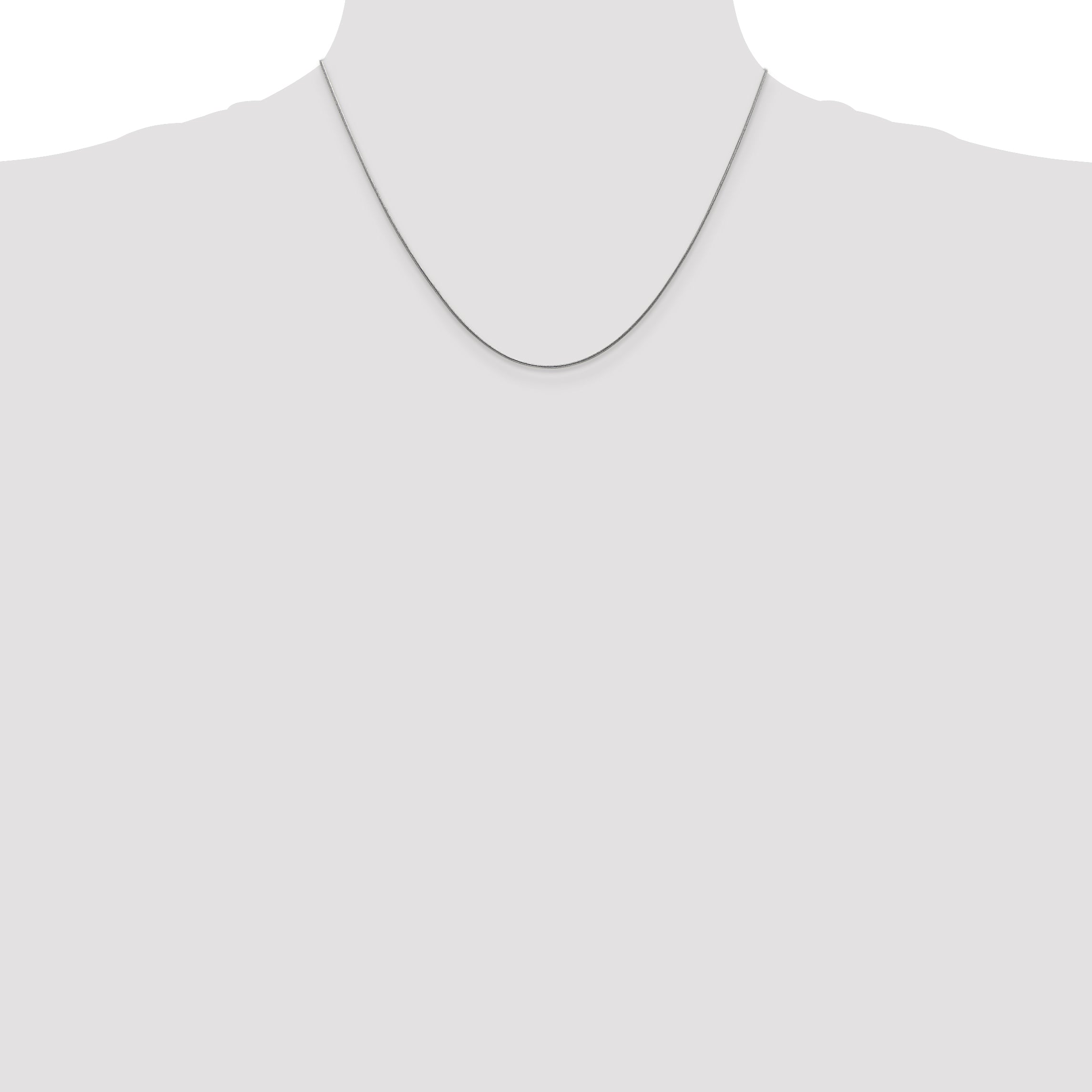 14k White Gold .8mm Round Snake Chain