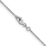14k White Gold .9mm Round Snake Chain