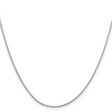 14k White Gold .9mm Round Snake Chain