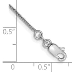 14k White Gold .9mm Round Snake Chain