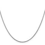 14k White Gold 1.1mm Round Snake Chain