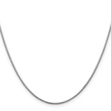 14k White Gold 1.1mm Round Snake Chain