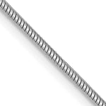 14k White Gold 1.4mm Round Snake Chain