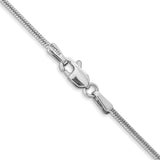 14k White Gold 1.4mm Round Snake Chain