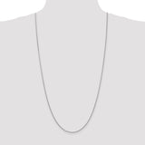 14k White Gold 1.4mm Round Snake Chain