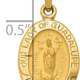 14k Hollow Our Lady Of Guadalupe Medal Charm