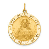14k Sacred Heart of Jesus Medal Pendant