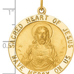 14k Sacred Heart of Jesus Medal Pendant