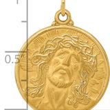 14k Jesus Medal Pendant