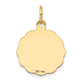 14k Holy Communion Disc Charm