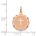 14k Rose Gold Baptism Charm