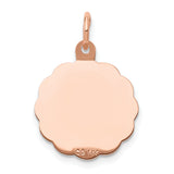 14k Rose Gold Baptism Charm