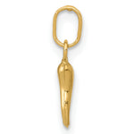 14k 3D Italian Horn Charm