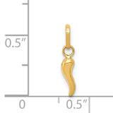14k 3D Italian Horn Charm