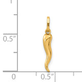 14k 3D Italian Horn Charm
