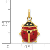 14k Enameled Ladybug Charm