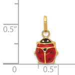 14k Enameled Ladybug Charm