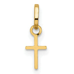 14k Tiny Cross Charm