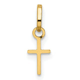 14k Tiny Cross Charm