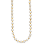 14K 6-7mm White Near Round FW Cultured Pearl Bead Necklace