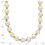 14K 6-7mm White Near Round FW Cultured Pearl Bead Necklace