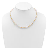 14K 6-7mm White Near Round FW Cultured Pearl Bead Necklace