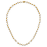 14K 6-7mm White Near Round FW Cultured Pearl Bead Necklace