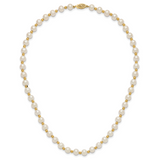 14K 6-7mm White Near Round FW Cultured Pearl Bead Necklace