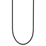 14k 2mm 16in Black Leather Cord Necklace